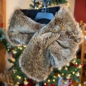 Fluffy Faux Fur Shawl Wrap Winter Cover Up